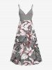 Flowers Leaf Print Matching Hawaii Beach Outfit For Couples -  