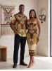 Ethnic Owl Feather Print Matching Hawaii Beach Outfit For Couples -  