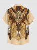 Ethnic Owl Feather Print Matching Hawaii Beach Outfit For Couples -  