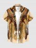 Ethnic Owl Feather Print Matching Hawaii Beach Outfit For Couples -  