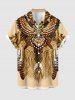 Ethnic Owl Feather Print Matching Hawaii Beach Outfit For Couples -  