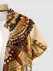 Ethnic Owl Feather Print Matching Hawaii Beach Outfit For Couples -  