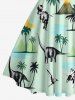 Coconut Tree Dinosaur Sun Print Hawaii Halter Crisscross Strappy A Line Dress -  