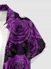 Chemise hawaïenne à poche boutonnée pour homme, imprimé crânes, roses et fleurs - Concorde S
