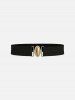 Robe trapèze à lacets, imprimé fleuri, insert scintillant, ceinture amovible - Noir L
