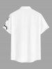 Octopus Anchor Paint Splatter Print Buttons Pocket Hawaii Shirt For Men -  