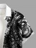 Octopus Anchor Paint Splatter Print Buttons Pocket Hawaii Shirt For Men -  