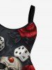 Skulls Rose Flower Insect Dice Print Halloween A Line Dress -  