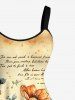 Flower Leaf Branch Letters Print Hawaii A Line Dress -  