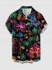 Glitter Neon Coconut Tree Pineapple Octopus Print Matching Hawaii Beach Outfit For Couples -  