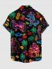 Glitter Neon Coconut Tree Pineapple Octopus Print Matching Hawaii Beach Outfit For Couples -  