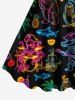 Glitter Neon Coconut Tree Pineapple Octopus Print Matching Hawaii Beach Outfit For Couples -  
