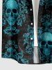 Tenue assortie pour couples avec motif crânes d'Halloween floral Magic Mirror - Paon Bleu 