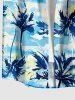 Matching Hawaii Shirt and Romper Beach Outfit Coconut Tree Sea Print For Couples -  