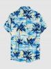 Matching Hawaii Shirt and Romper Beach Outfit Coconut Tree Sea Print For Couples -  