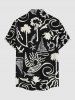 Coconut Tree Sun Sailboat Print Matching Hawaii Beach Outfit For Couples -  