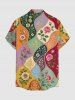 Flower Colorblock Print Matching Hawaii Beach Outfit For Couples -  