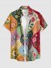 Flower Colorblock Print Matching Hawaii Beach Outfit For Couples -  