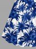Hibiscus Flowers Coconut Tree Print Cinched Hawaii Dress -  