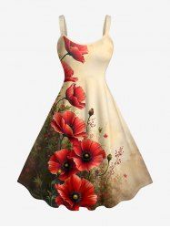 Robe A-line Hawaï à imprimé fleur ombré - Bronze 5X
