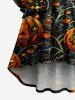 Halloween Pumpkin Spider Web Bat Print Matching Outfit For Couples -  