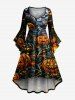 Halloween Pumpkin Spider Web Bat Print Matching Outfit For Couples -  