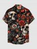 Halloween Skulls Flower Butterfly Spider Web Print Matching Outfit For Couples -  