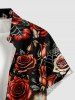 Halloween Skulls Flower Butterfly Spider Web Print Matching Outfit For Couples -  