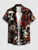 Halloween Skulls Flower Butterfly Spider Web Print Matching Outfit For Couples -  