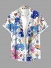 Flower Leaf Print Matching Hawaii Beach Outfit For Couples -  