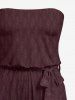 Tenue de plage hawaïenne assortie pour couple avec imprimé ethnique fleurs et plantes - marron foncé 