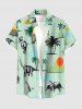 Coconut Tree Dinosaur Sun Print Matching Hawaii Beach Outfit For Couples -  