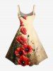 Robe A-line Hawaï à imprimé fleur ombré - Bronze 5X