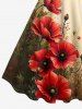Robe A-line Hawaï à imprimé fleur ombré - Bronze 5X