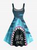 Shark Sea Print Matching Hawaii Beach Outfit For Couples -  