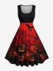 Halloween Pumpkin Lantern Bat Ombre Print Matching Outfit For Couples -  
