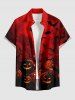 Halloween Pumpkin Lantern Bat Ombre Print Matching Outfit For Couples -  