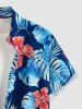 Tropical Leaf Hibiscus Flower Print Matching Hawaii Beach Outfit For Couples -  