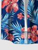 Tropical Leaf Hibiscus Flower Print Matching Hawaii Beach Outfit For Couples -  
