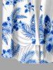 Hibiscus Flowers Tropical Leaf Print Matching Hawaii Beach Outfit For Couples -  