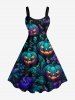 Halloween Pumpkin Flowers Leaf Bat Coconut Tree Skull Print Matching Outfit For Couples -  