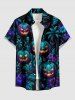 Halloween Pumpkin Flowers Leaf Bat Coconut Tree Skull Print Matching Outfit For Couples -  