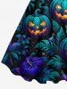 Halloween Pumpkin Flowers Leaf Bat Coconut Tree Skull Print Matching Outfit For Couples -  