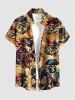 Tenue assortie pour couples avec imprimé crâne squelette pirate ancre gouvernail croisière plage d'Hawaï - Bronze 