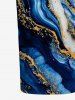 Robe ajustée Hawaii à imprimé rayures marbrées - Bleu profond 5X