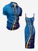 Robe Hawaii à imprimé ombré Curve - Cadetblue 5X
