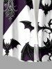 Halloween Bat Cross Colorblock Print Matching Hawaii Beach Outfit For Couples -  