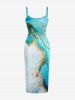 Marble Stained Print Matching Hawaii Beach Outfit For Couples -  