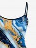 Marble Stained Stripes Print Matching Hawaii Beach Outfit For Couples -  