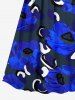 Flower Print Hawaii Surplice A Line Dress -  